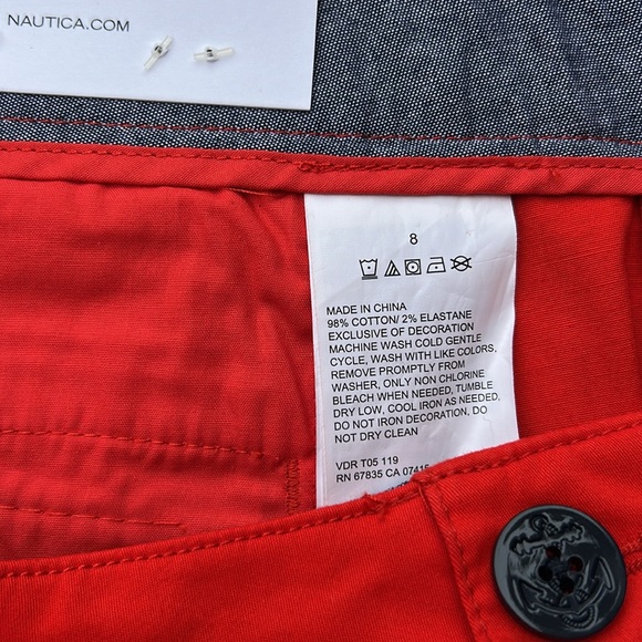 Nautica Orange High Waist Shorts - Picture 5 of 14